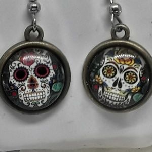 sugar skull earrings